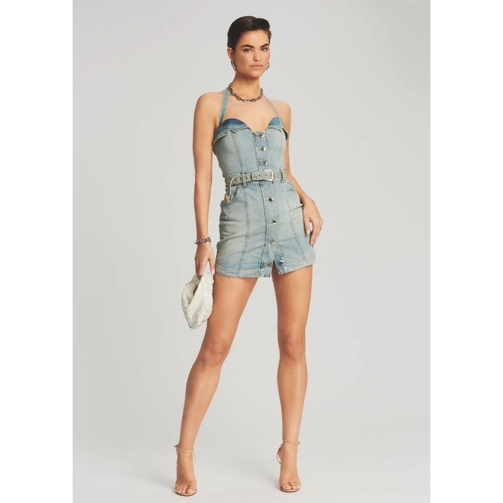 Retrofete Fallon Dress Porcelain Blue Women's Size XS - Picture 13 of 13